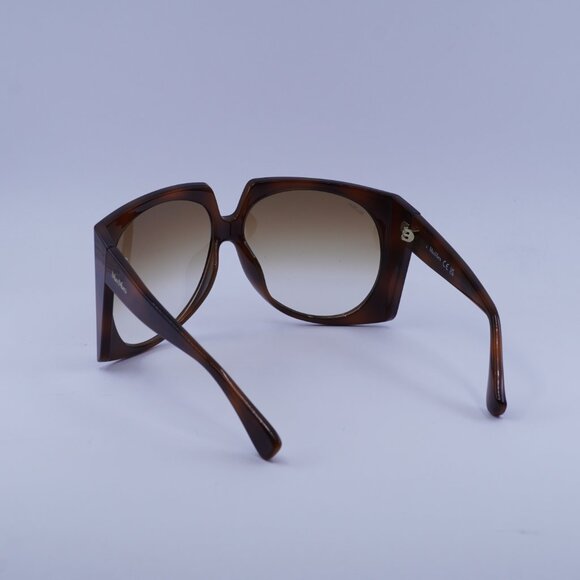 MaxMara ANNE MM0023 52F Sunglasses Havana Geometric Frame, Brown Lenses - Picture 6 of 12